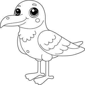 Seagull coloring page – fun and educational printable for children