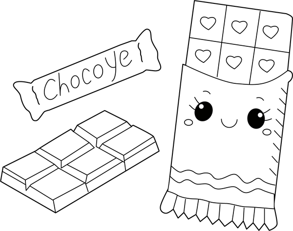 Chocolates coloring page – fun and educational printable for children