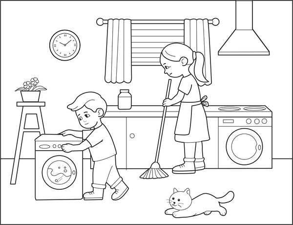 Good Habit Coloring Book – Print at Home
