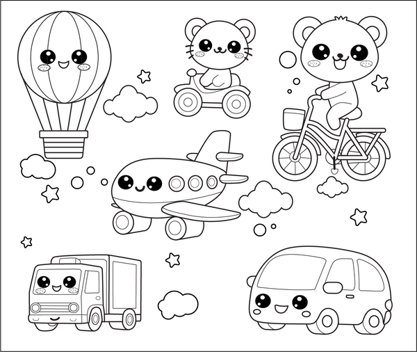 Free Kawaii Coloring Book PDF