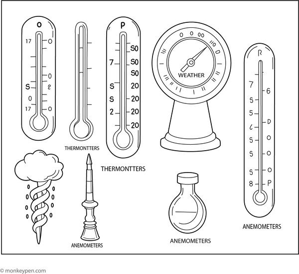 Weather Instrument Coloring Page