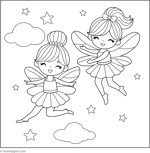 Fairy Coloring Book - Print at Home