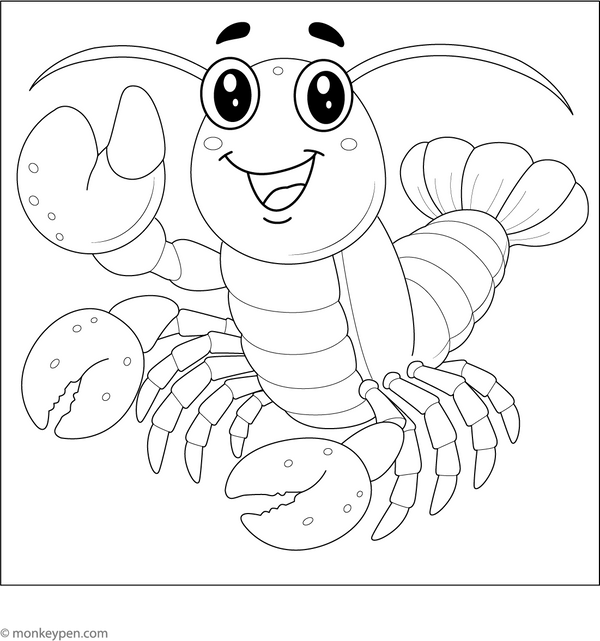 Lobster Coloring Book – Instant Download