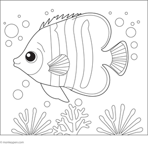 Pennant Coralfish Coloring Page