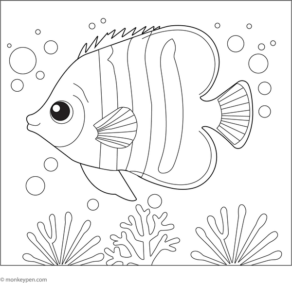 Pennant Coralfish Coloring Page