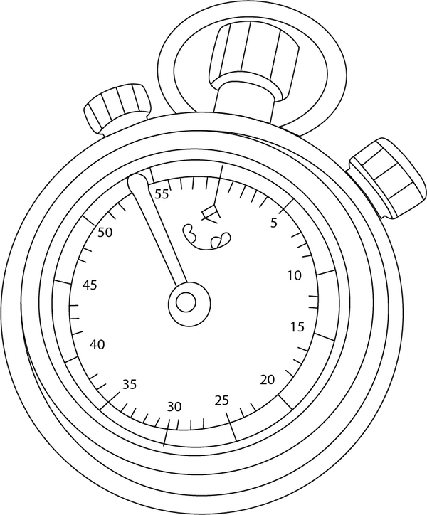 Stopwatch coloring page – fun and educational printable for children