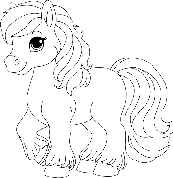 Pony coloring page – fun and educational printable for children