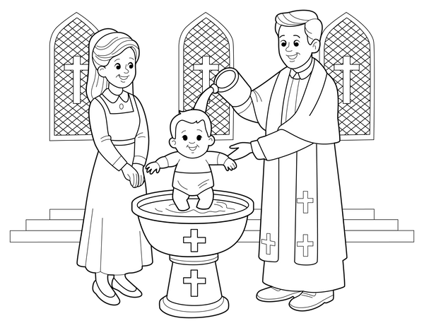 Ready-to-Print Christian Religion Coloring Book