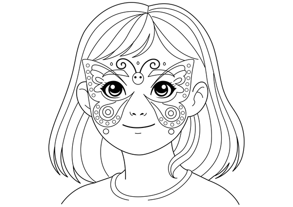 Face Painting coloring page – fun and educational printable for children