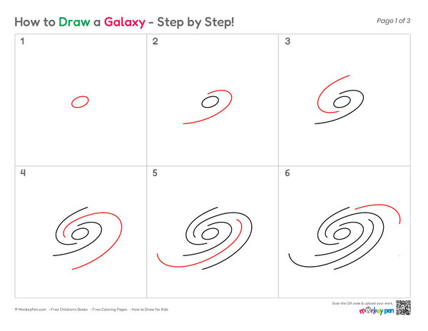 How to Draw a Galaxy – Simple Step-by-Step Space Drawing for Kids