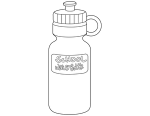Water Bottle coloring page – fun and educational printable for children