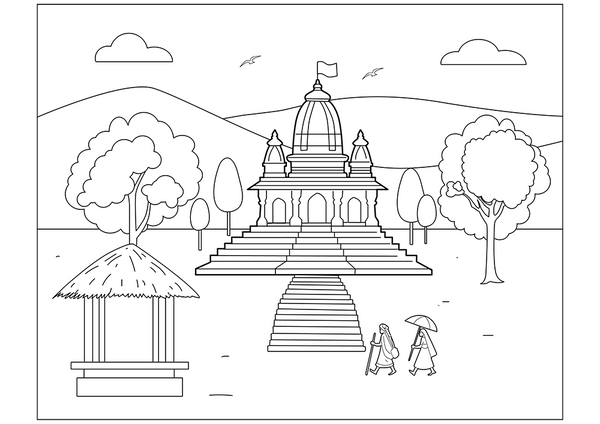India Coloring Book – Instant Download