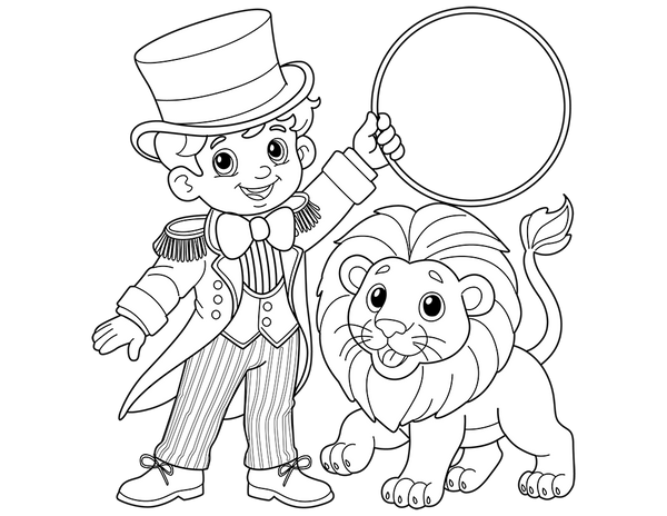 Ringmaster coloring page – fun and educational printable for children