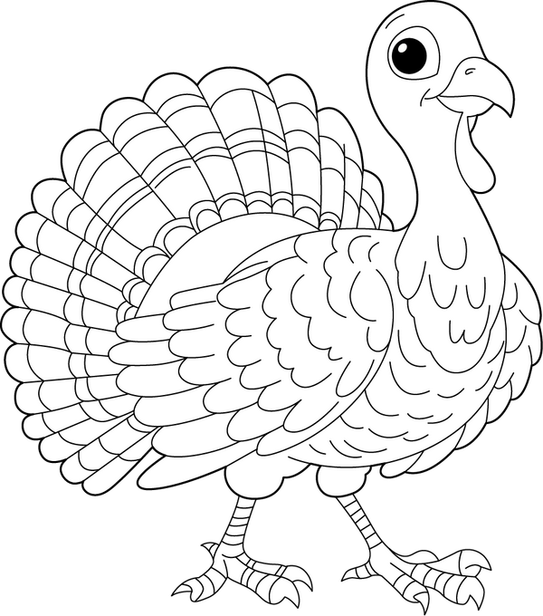 Turkey coloring page – fun and educational printable for children