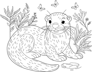 River Otter coloring page – fun and educational printable for children