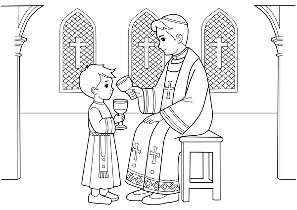 Ready-to-Print Christian Religion Coloring Book