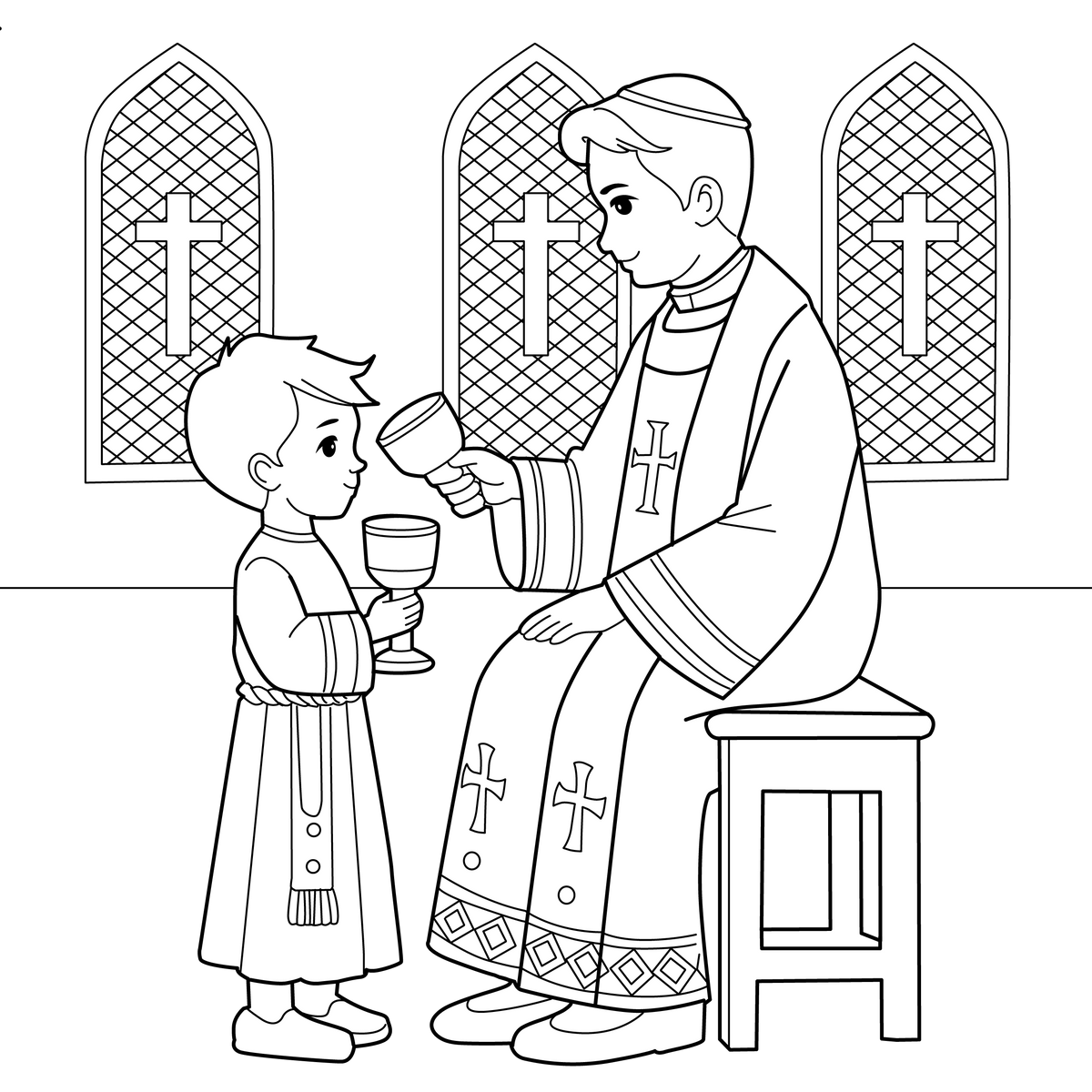 communion clipart black and white