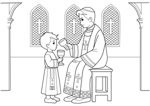 Holy Communion Drawing coloring page – fun and educational printable for children