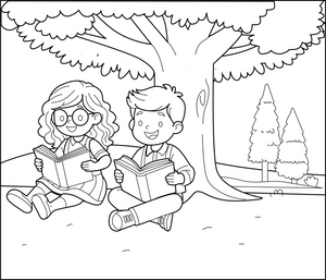 Reading And Learning coloring page – fun and educational printable for children
