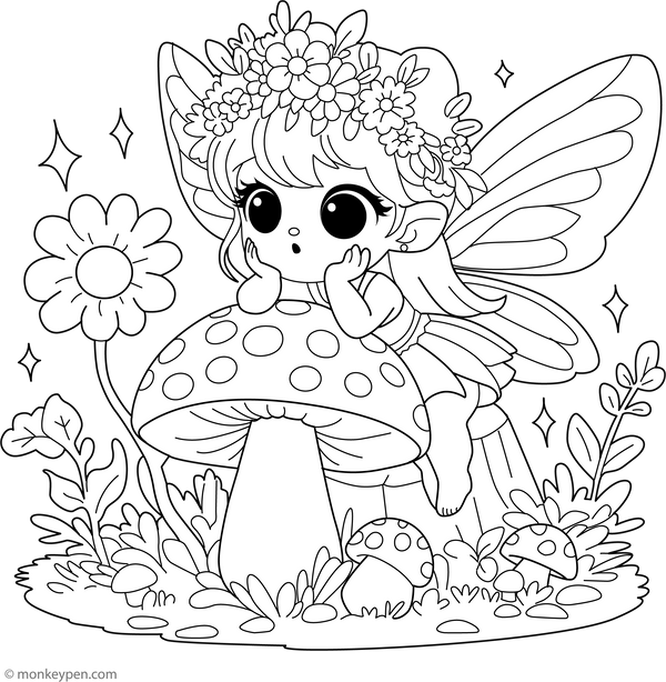 Mushroom Coloring Book