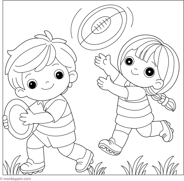 Rugby Coloring Page – fun and educational printable for children