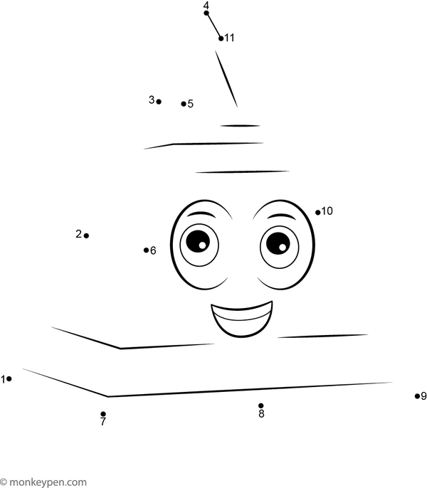 Dot-to-dot illustration of an Egyptian pyramid emerging from the desert, designed for children to trace, color, and learn about history.