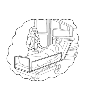 Hospital Coloring Image