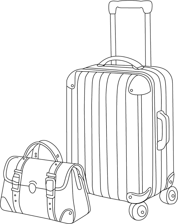 Trolley Bag coloring page – fun and educational printable for children