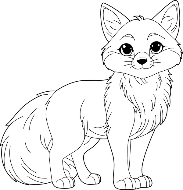 Fox coloring page – fun and educational printable for children