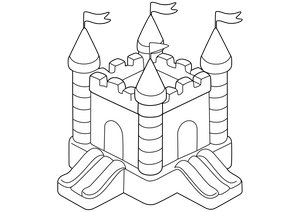 Bouncy Castle coloring page – fun and educational printable for children