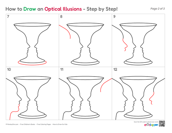 How to Draw an Optical Illusion – Step-by-Step Art Drawing for Kids