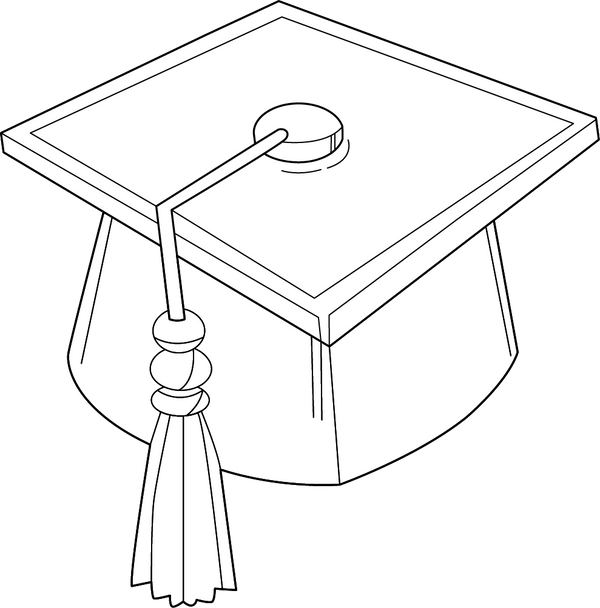 Graduation Cap coloring page – fun and educational printable for children