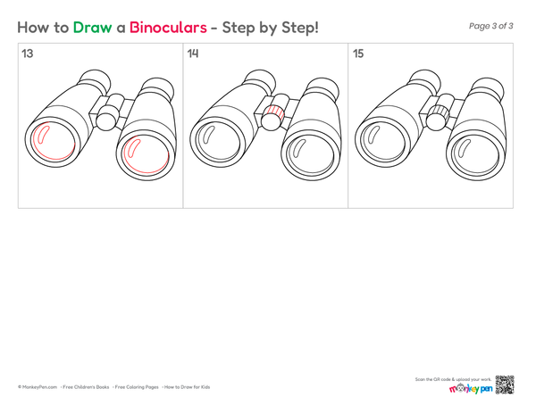 Simple binoculars sketch for beginners
