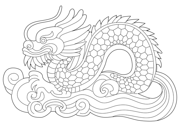 Chinese Coloring Book -Downloadable PDF