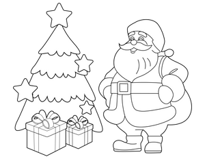 Christmas Drawing coloring page – fun and educational printable for children