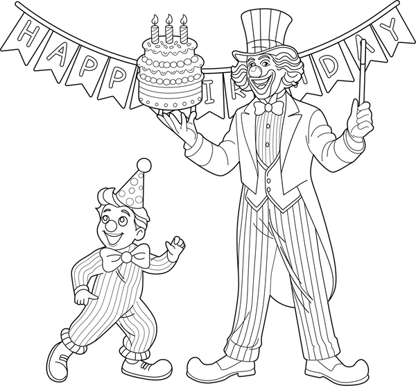 Birthday Party Coloring Book – PDF