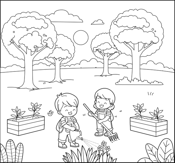 Environmental Awareness coloring page – fun and educational printable for children