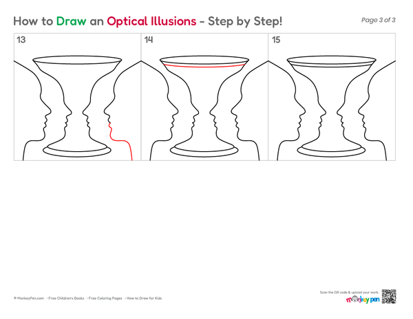 How to Draw an Optical Illusion – Step-by-Step Art Drawing for Kids