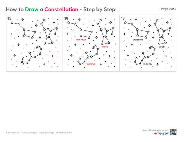 How to Draw a Constellation – Simple Step-by-Step Space Drawing for Kids