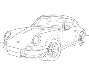 Vintage Racer coloring page – fun and educational printable for children