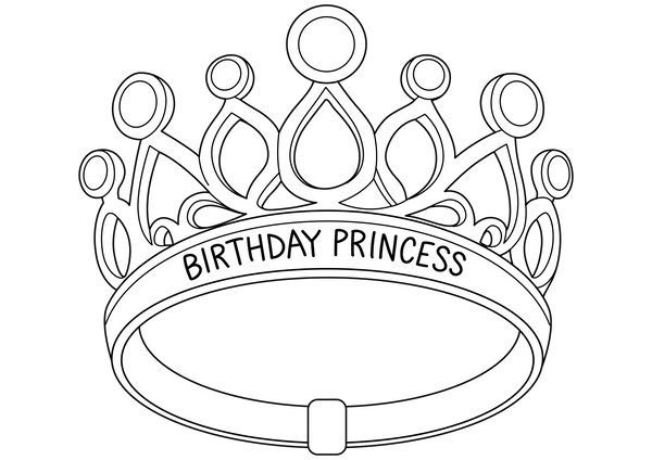 Birthday Crown Or Tiara coloring page – fun and educational printable for children