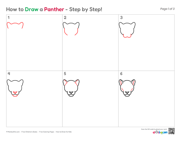 How to Draw a Panther – Easy Step-by-Step Wild Animal Drawing for Kids