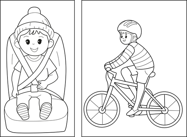 Safety Habit coloring page – fun and educational printable for children