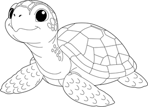 Turtle coloring page – fun and educational printable for children