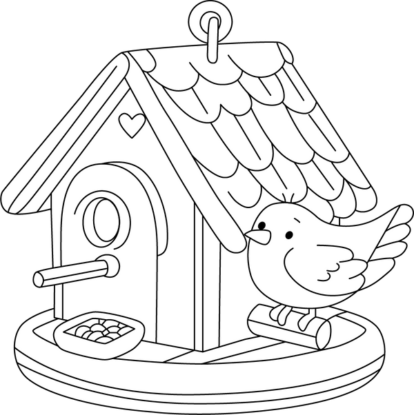 Bird Nest coloring page – fun and educational printable for children