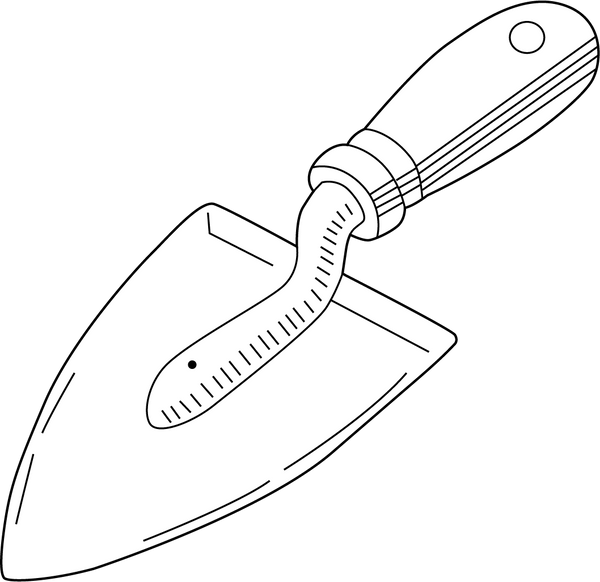 Trowel coloring page – fun and educational printable for children