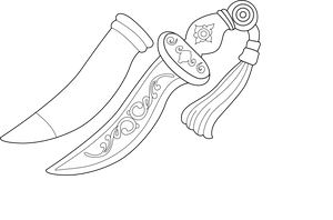 Kirpan coloring page – fun and educational printable for children