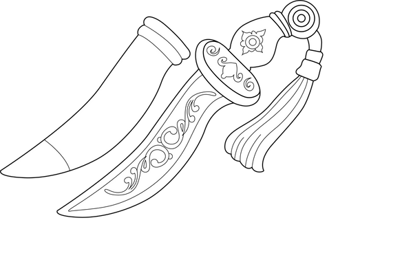 Kirpan coloring page – fun and educational printable for children