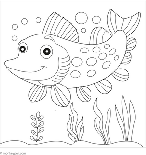 Pike Fish Coloring Page