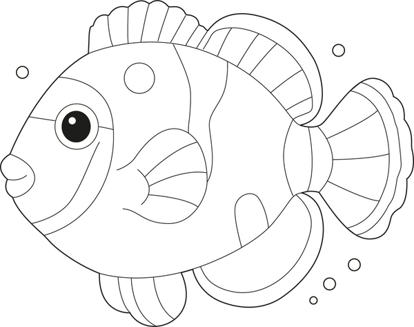 Clown Triggerfish coloring page – fun and educational printable for children